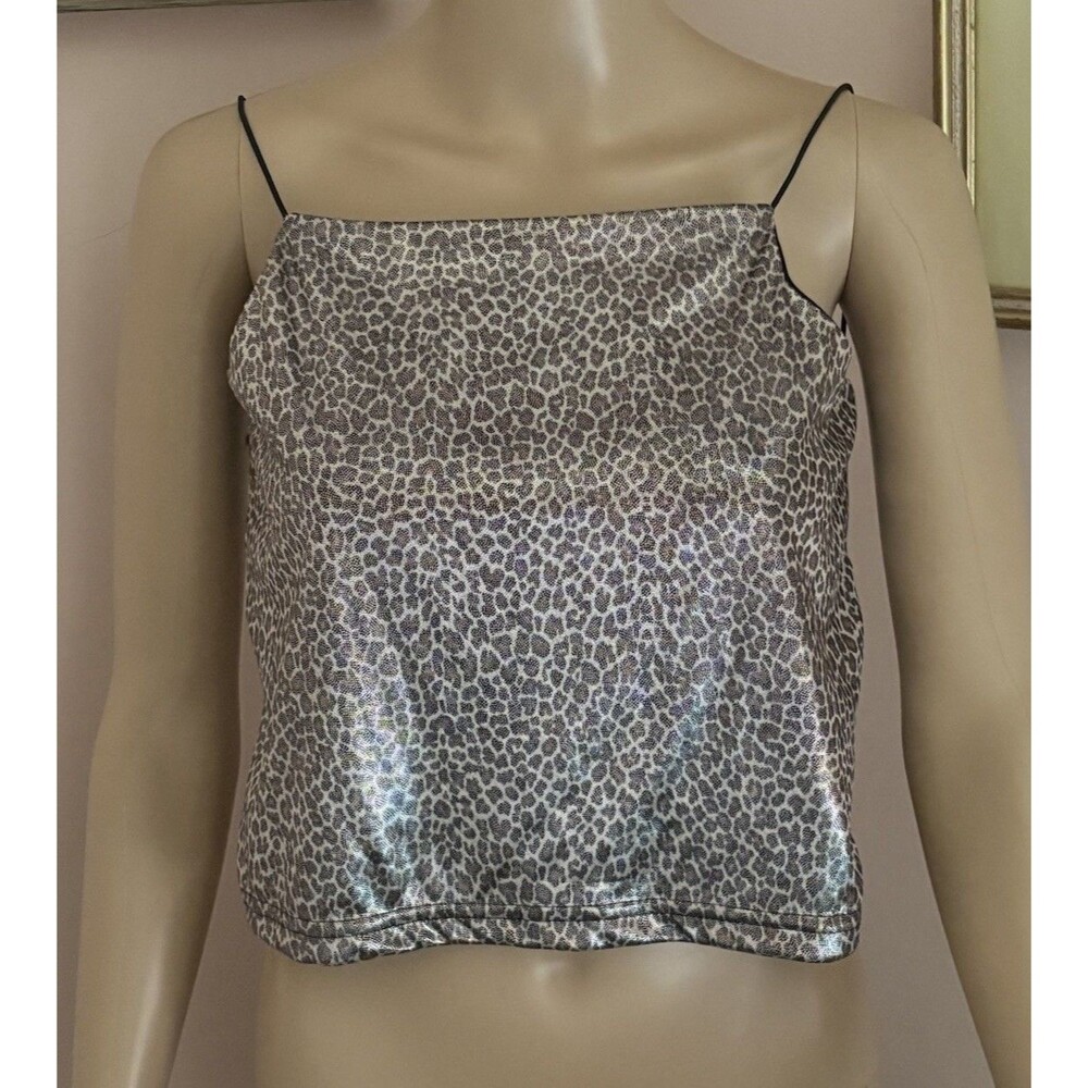 Eye Candy Vintage Cami Top Small Animal Print Metallic Edgy Glam Grunge Street